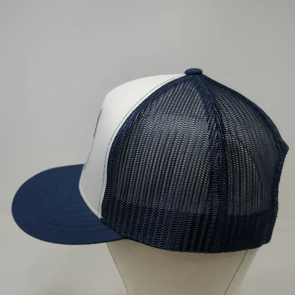 Yupoong Trucker Hat Blue White One Size PNCLL Lacrosse League Snapback Mesh